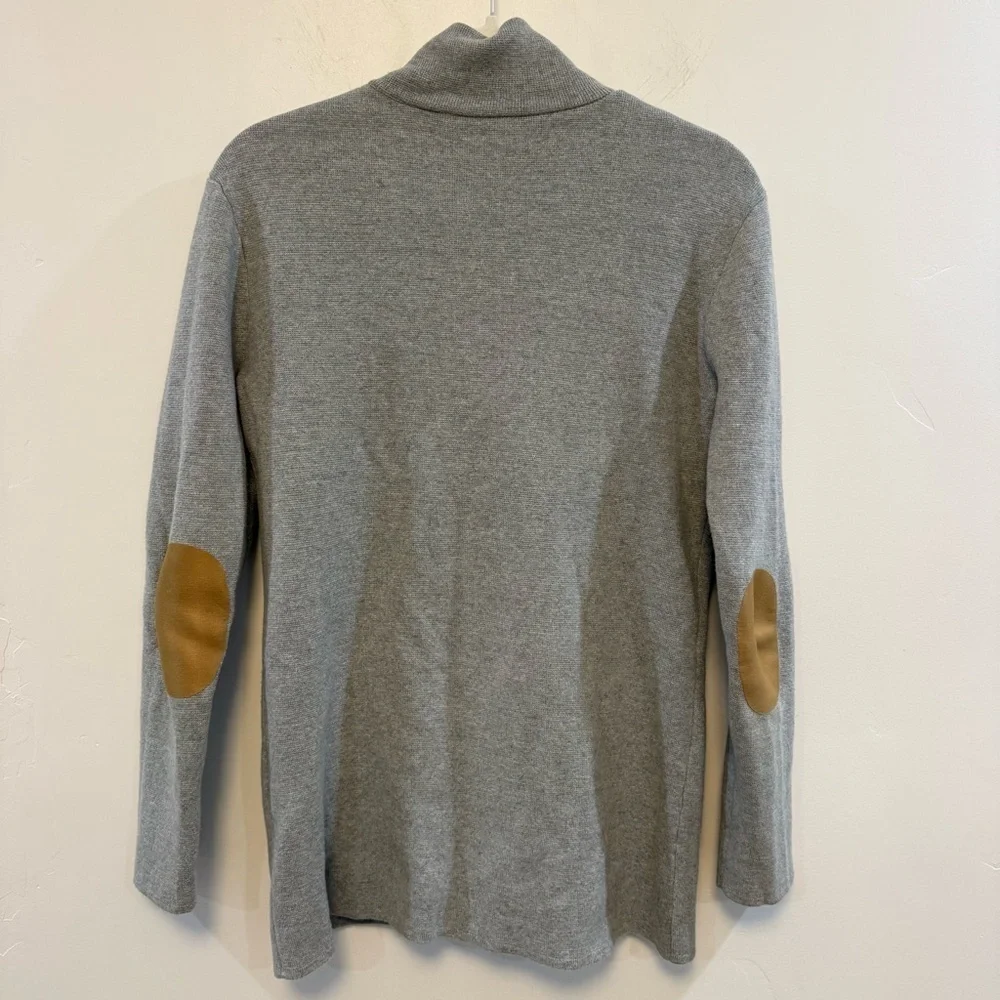 JCREW | Sophie open-front sweater-blazer grey w elbow pads
